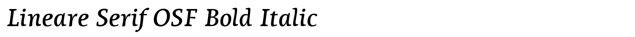 Lineare Serif OSF Bold Italic image